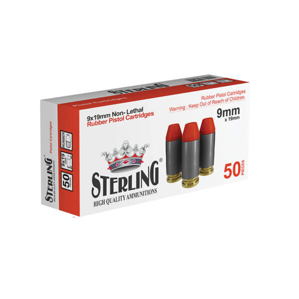 STERLING 9×19 mm Non-Lethal Rubber Pistol Cartridges