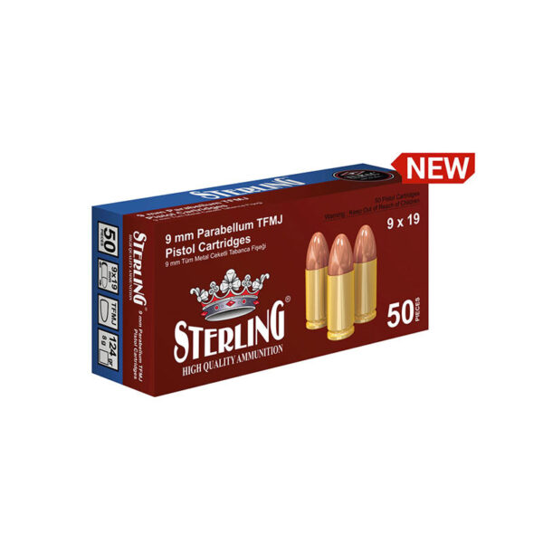 Sterling 9x19mm Parabellum TFMJ Tabanca Fişeği